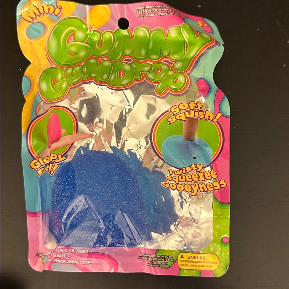 Gummy Gumdrop Blue Soft Squish Squishy Goo Sensory Toy